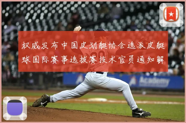 权威发布中国皮划艇协会选派皮艇球国际赛事选拔赛技术官员通知解读