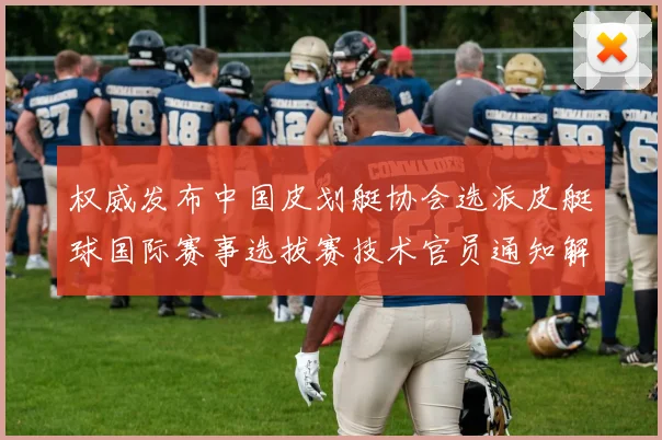 权威发布中国皮划艇协会选派皮艇球国际赛事选拔赛技术官员通知解读